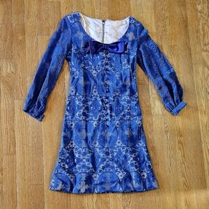 Dress Ups By Ronnie Vintage Blue Bow Dress sz 7